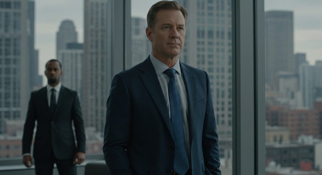 A CEO with a security professional.