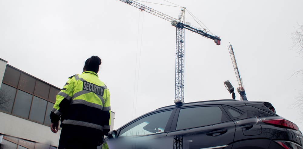 A construction site security guard