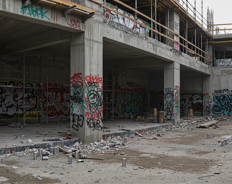 Construction site vandalism