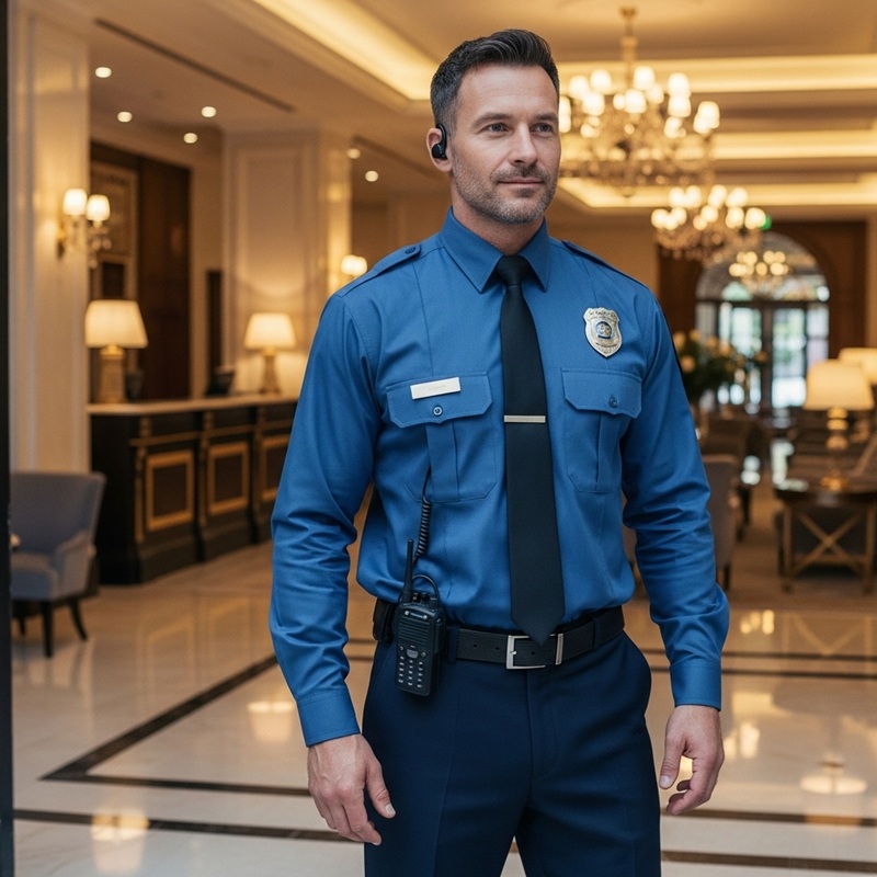 A hotel security guard.